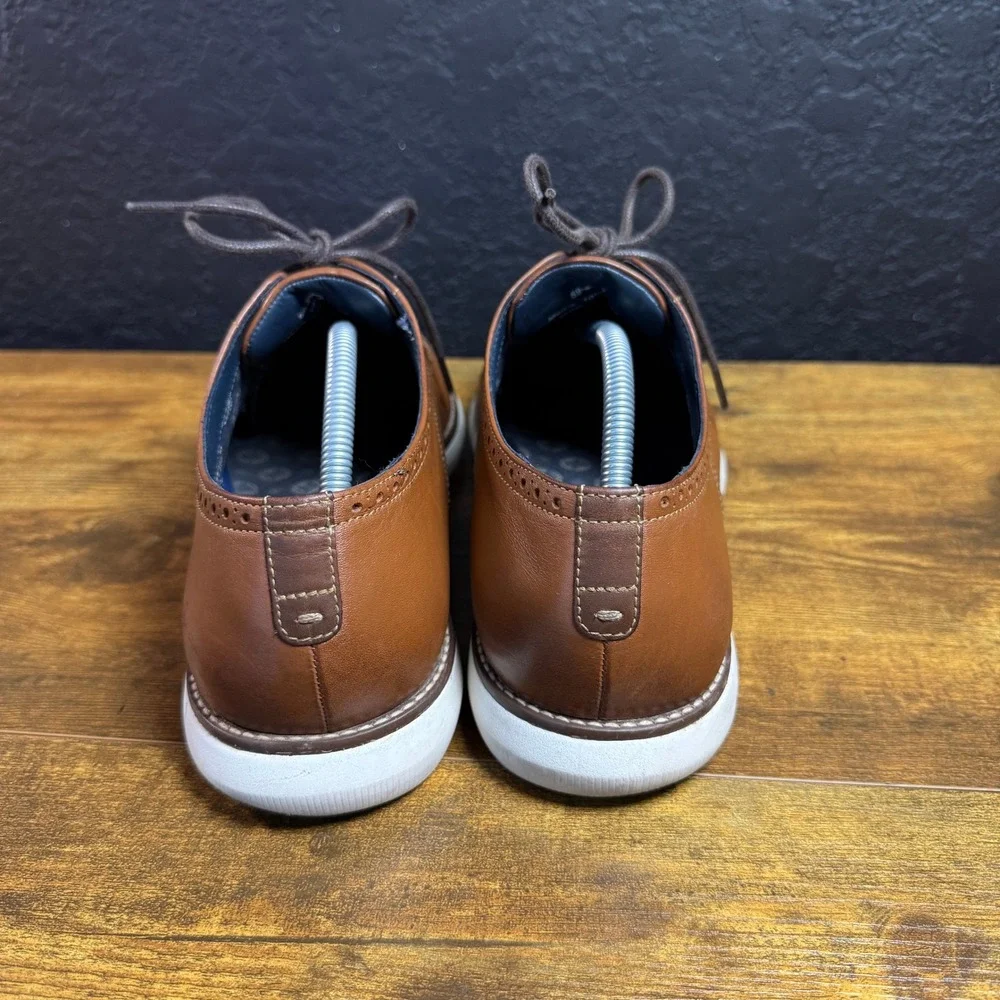 Johnston & Murphy Prentiss 59-2990 Tan Leather Dress Sneaker Mens 10.5M